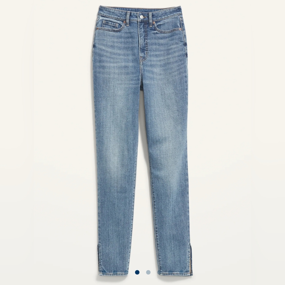 Higher High-Waisted O.G. Straight Side-Slit Ankle Jeans for Women